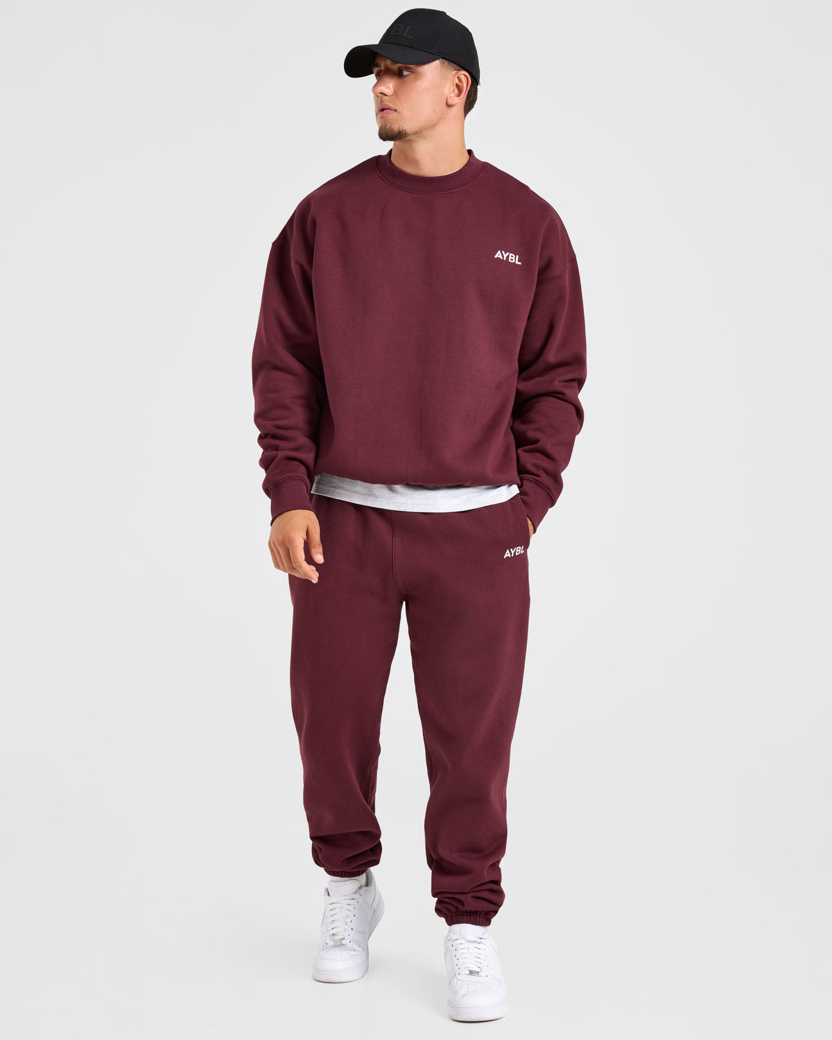 Essential Oversized Hoodie - Burgundy Rouge