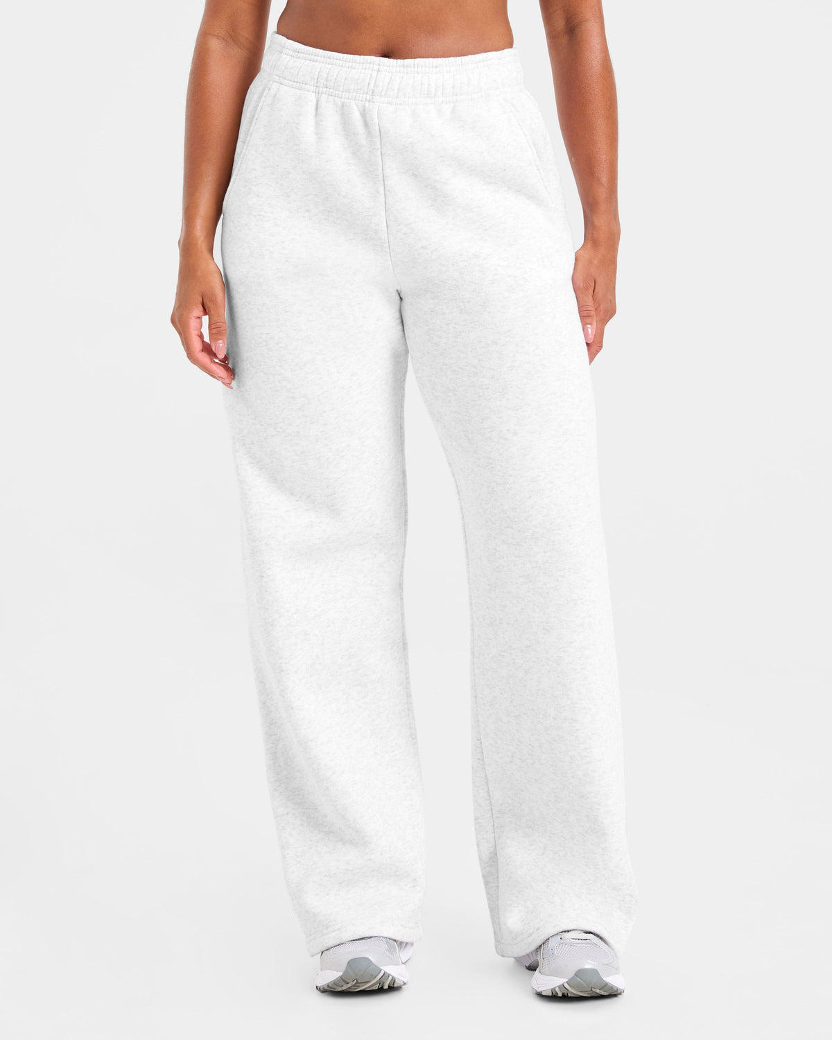 Classic Plush Oversized Straight Leg Joggers - Heather Gris