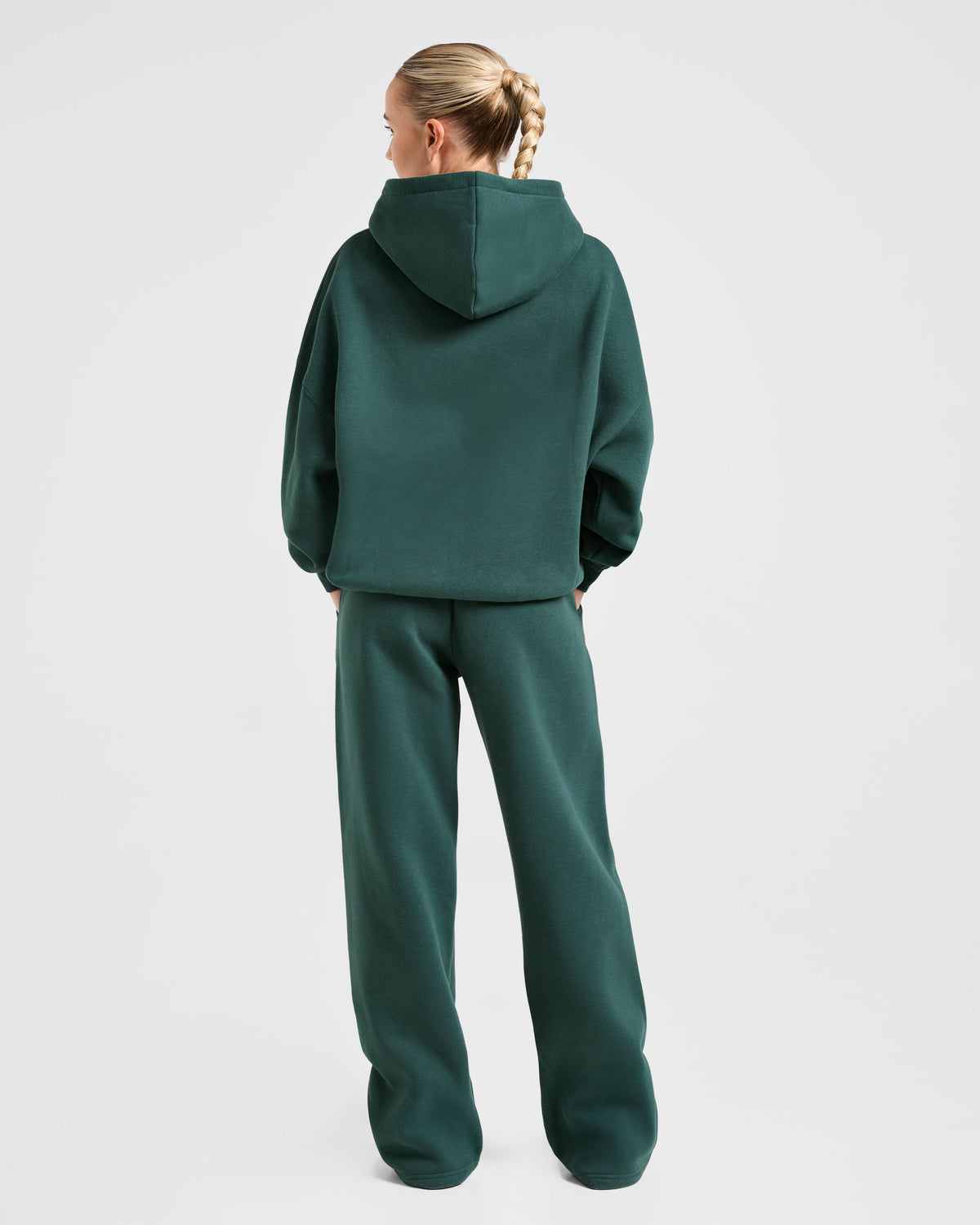 Classic Plush Oversized Hoodie - Pine Vert