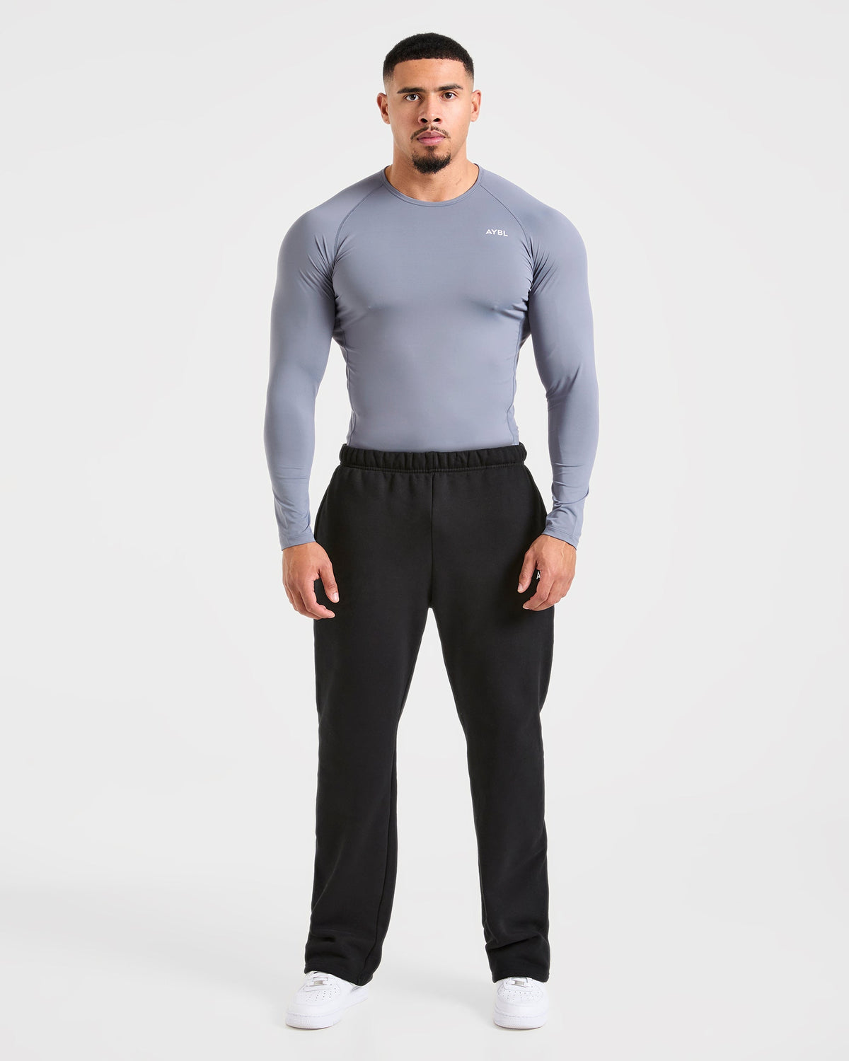 Compression Long Sleeve T Shirt - Slate Gris