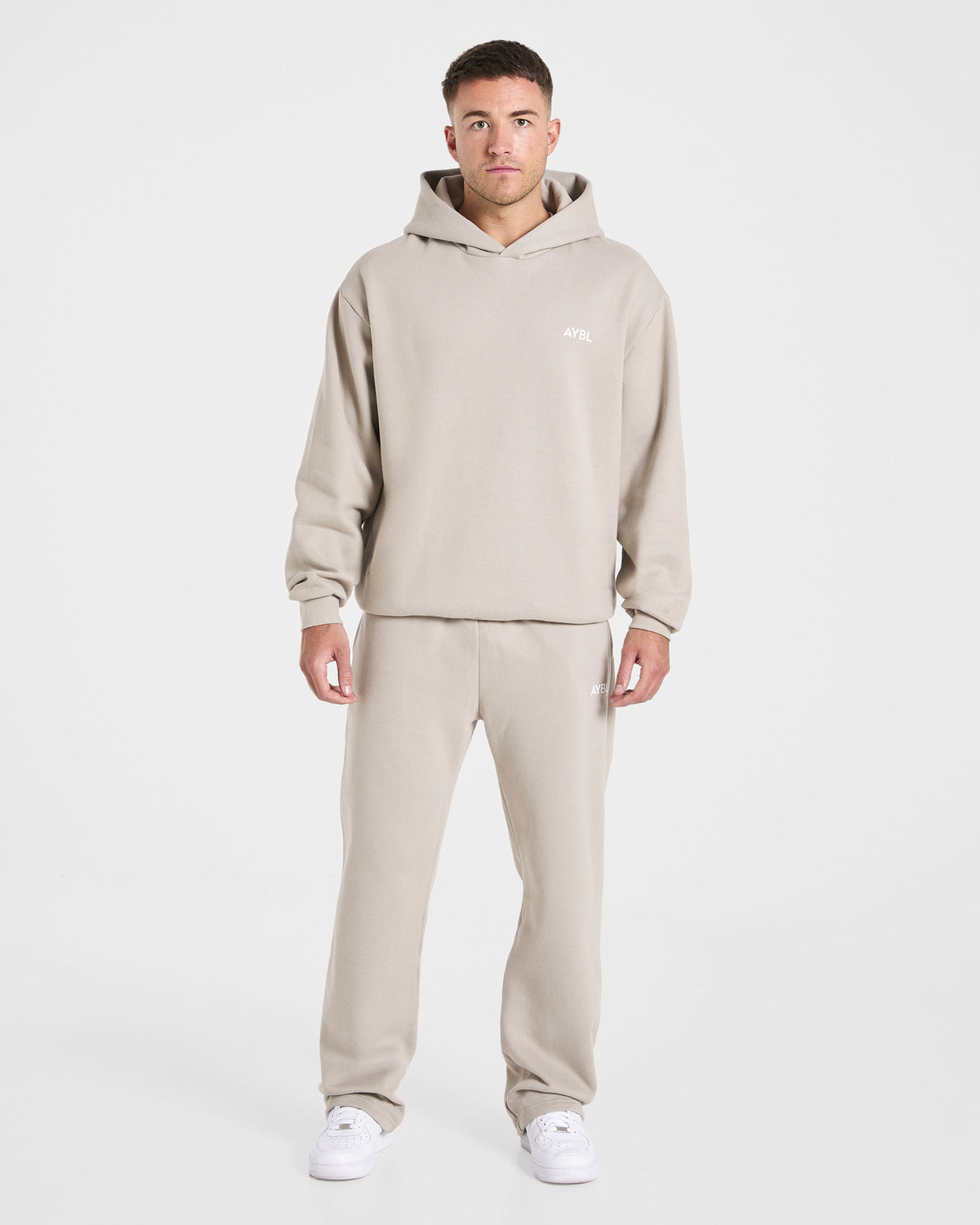 Essential Oversized Straight Leg Joggers - Stone