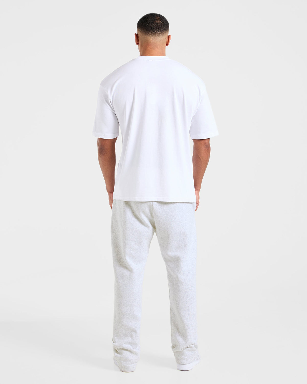 Essential Oversized Straight Leg Joggers - Gris Marl