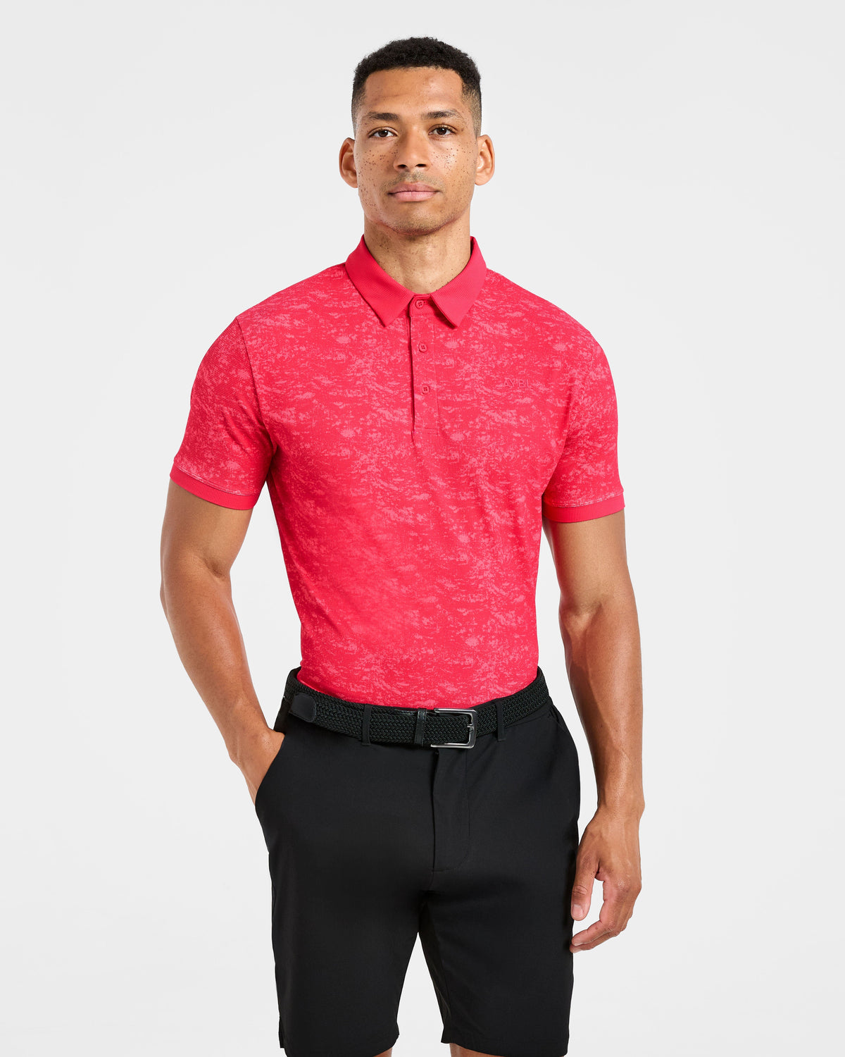 Precision Texture Polo - Summer Rouge