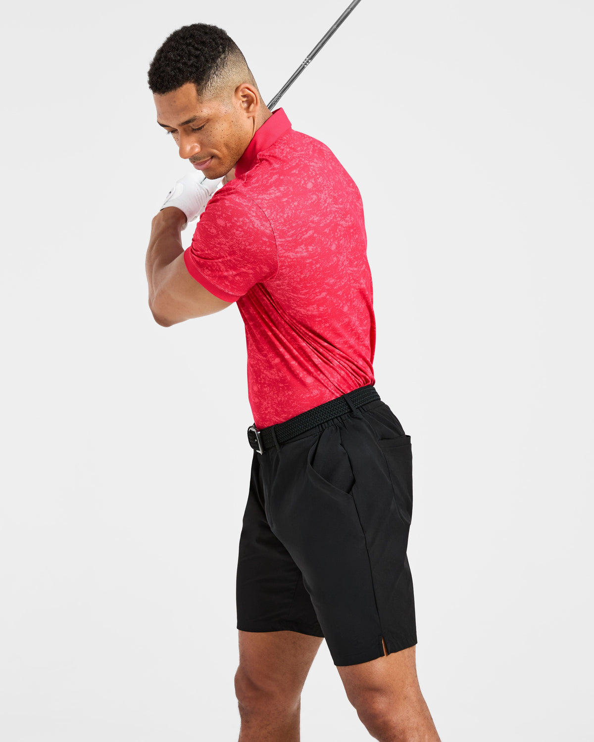 Precision Texture Polo - Summer Rouge