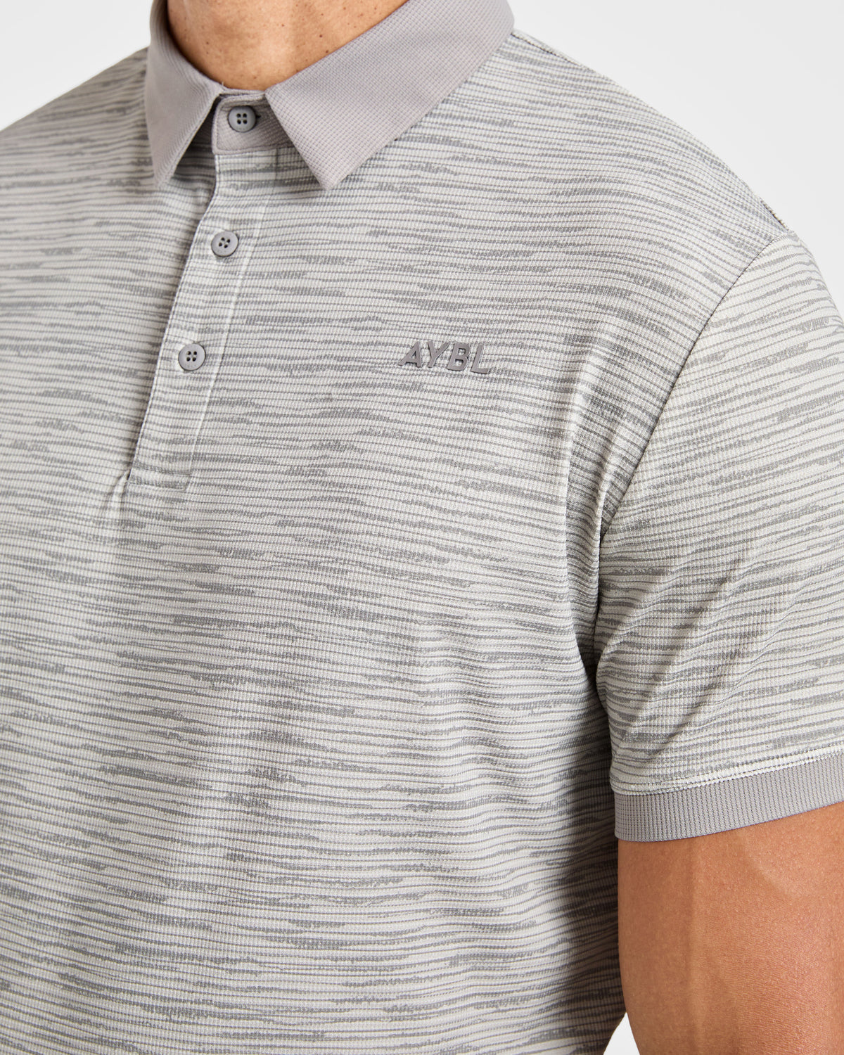 Precision Stripe Polo - Gris