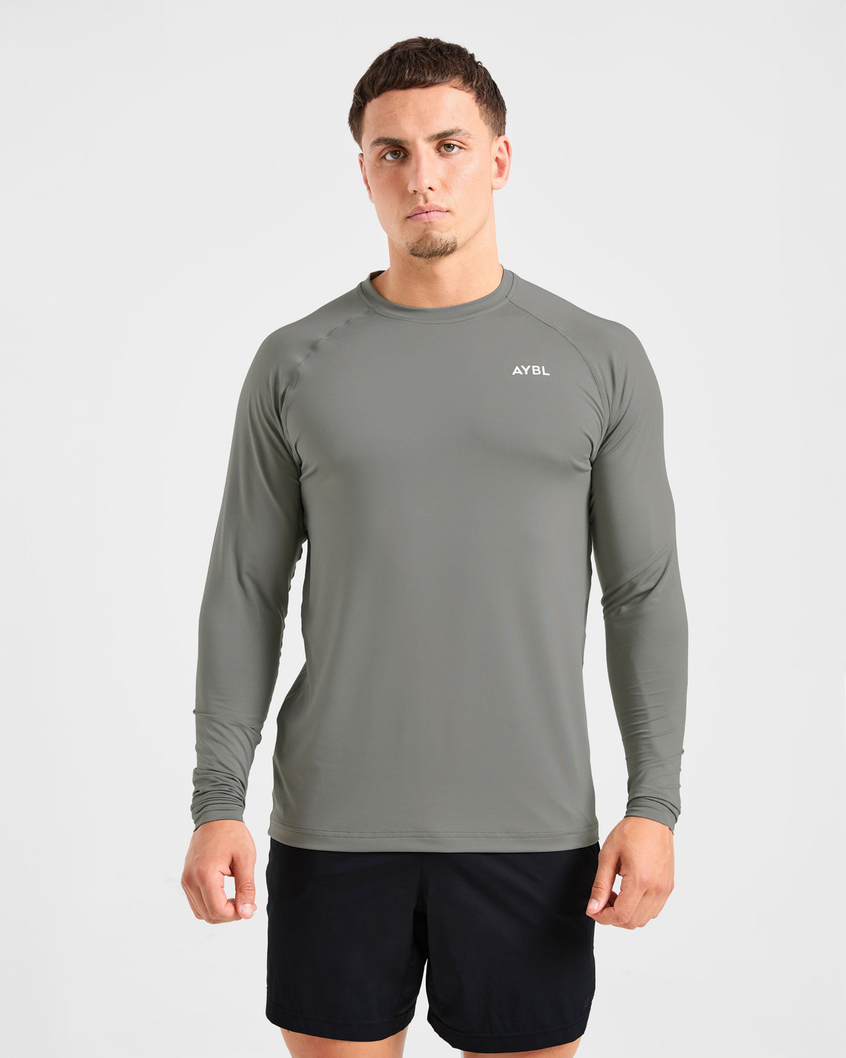 Essential Long Sleeve T Shirt - Olive Smoke