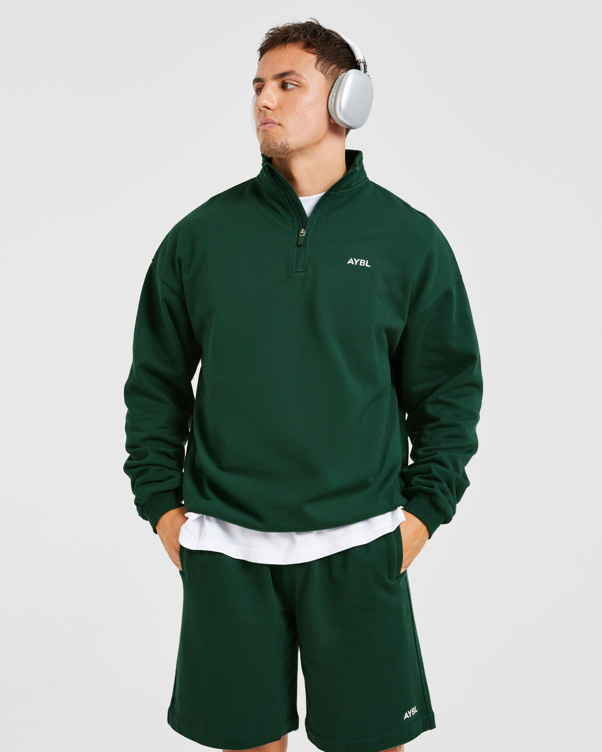 Rebound 1/4 Zip Pullover - Forest Vert