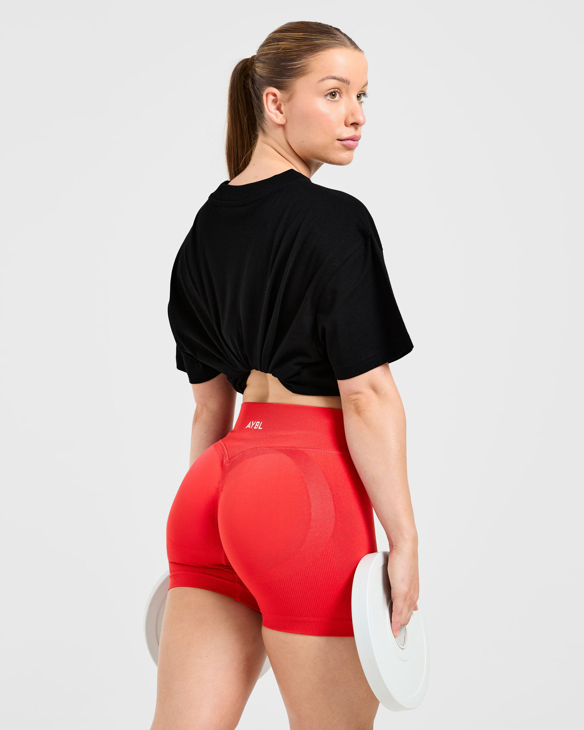 Sports Club Gothic Oversized T Shirt - Noir/Rouge