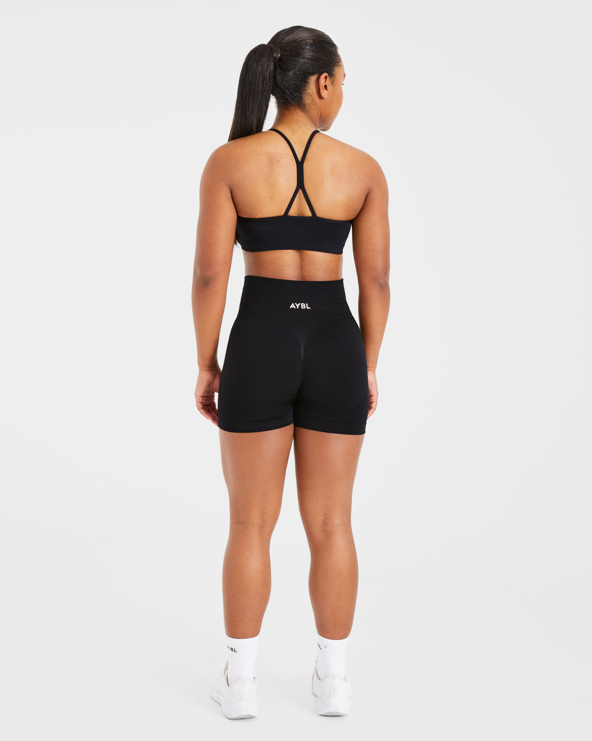 Essential Ruched Sports Bra - Noir