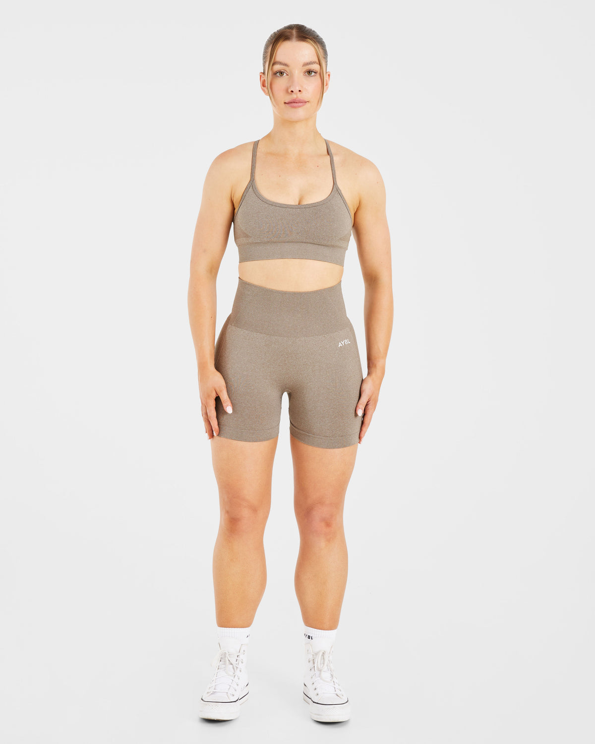 Empower Seamless Shorts - Taupe Marl
