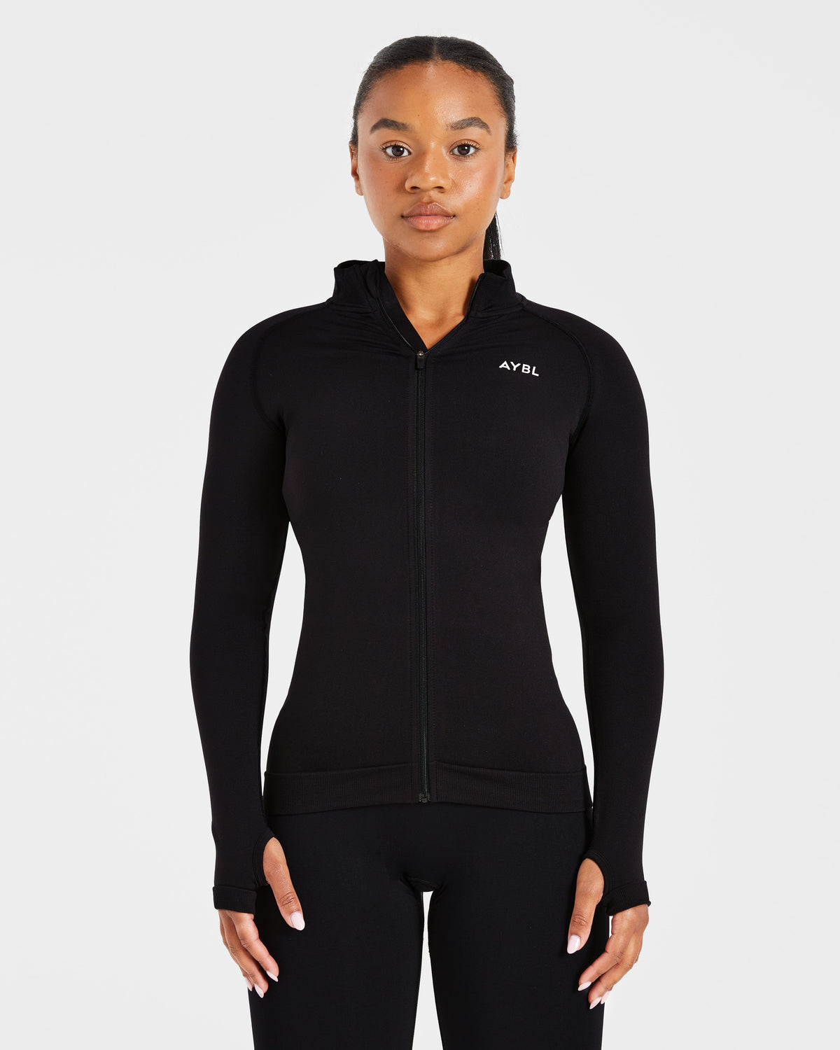 Essential Seamless Zip Jacket - Noir
