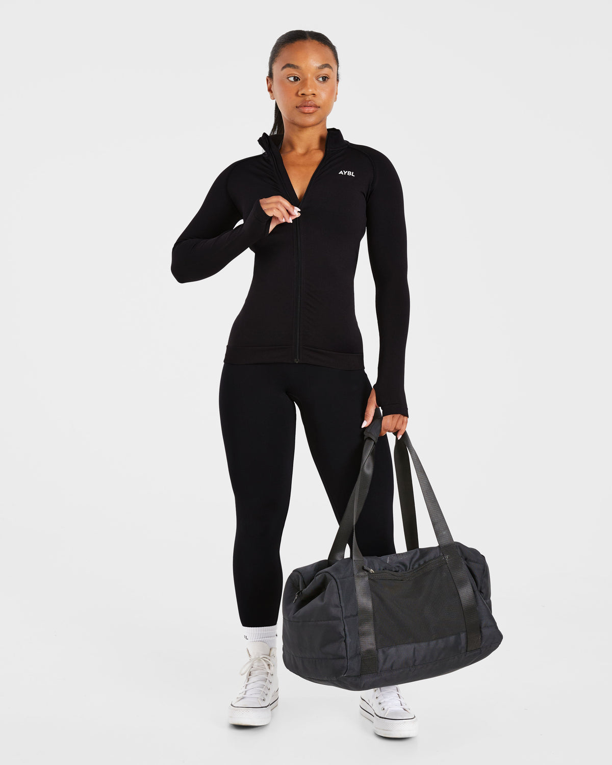 Essential Seamless Zip Jacket - Noir