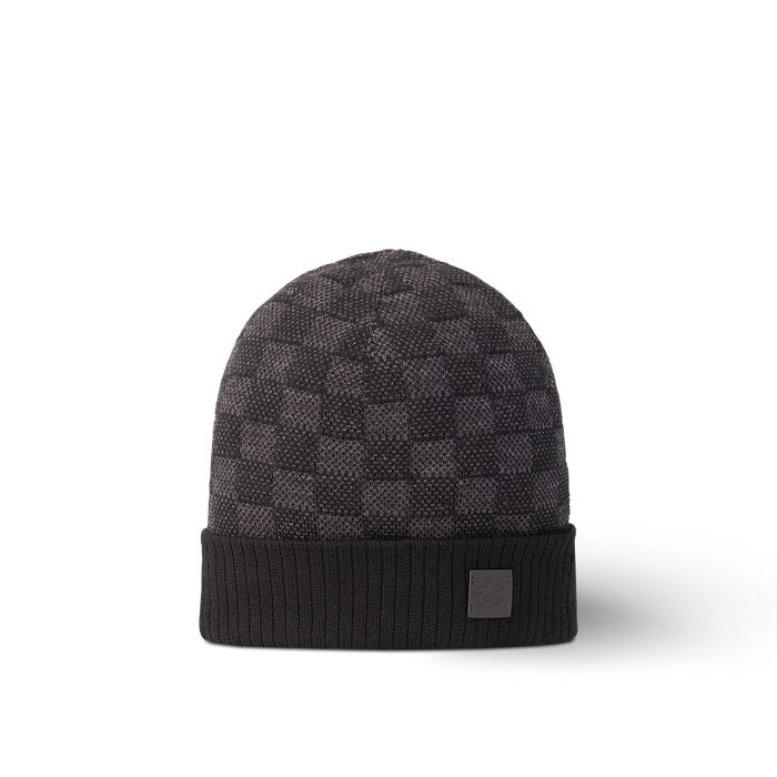 Bonnet et Écharpe Néo Petit Damier Noir