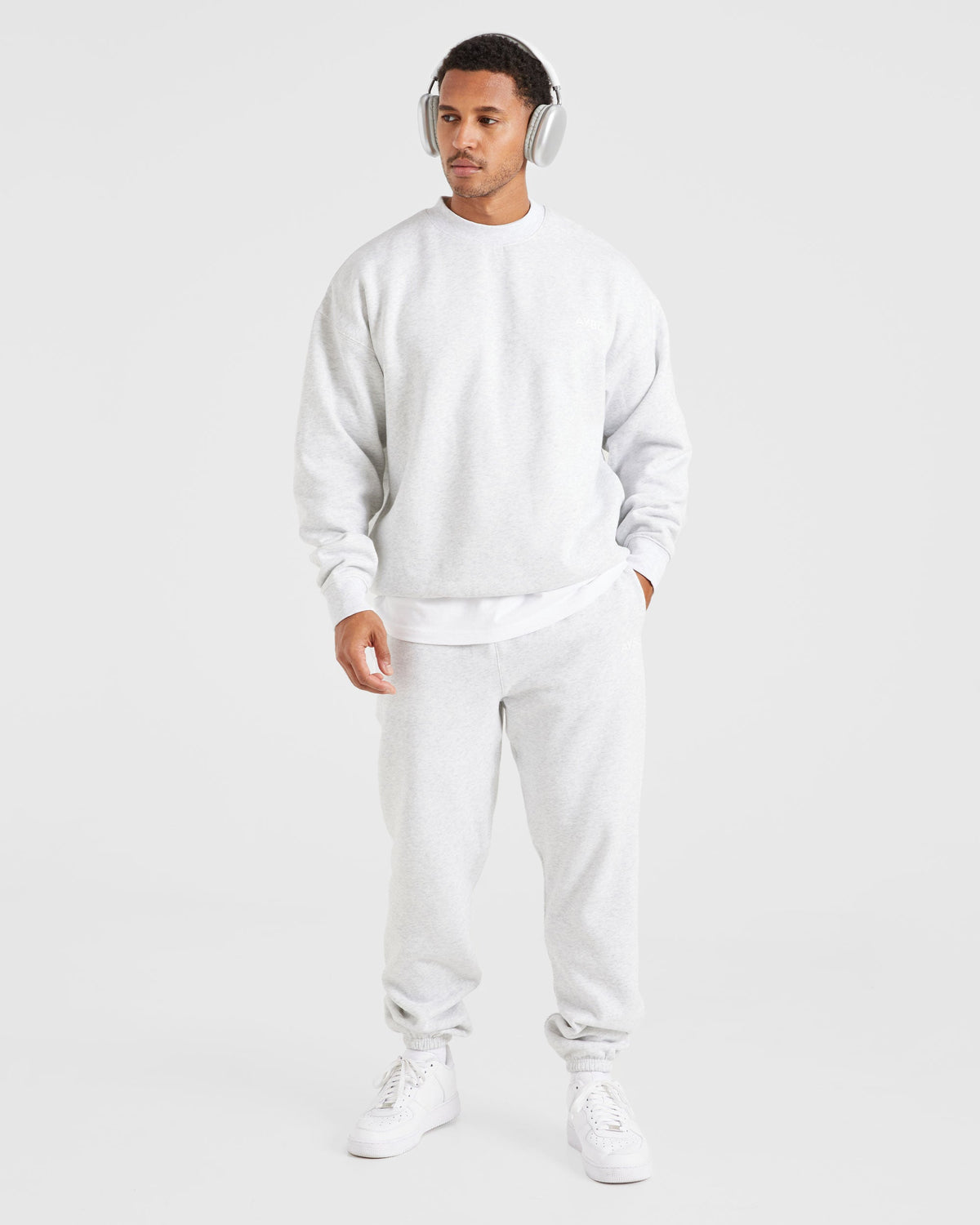 Essential Oversized Sweater - Grey Marl