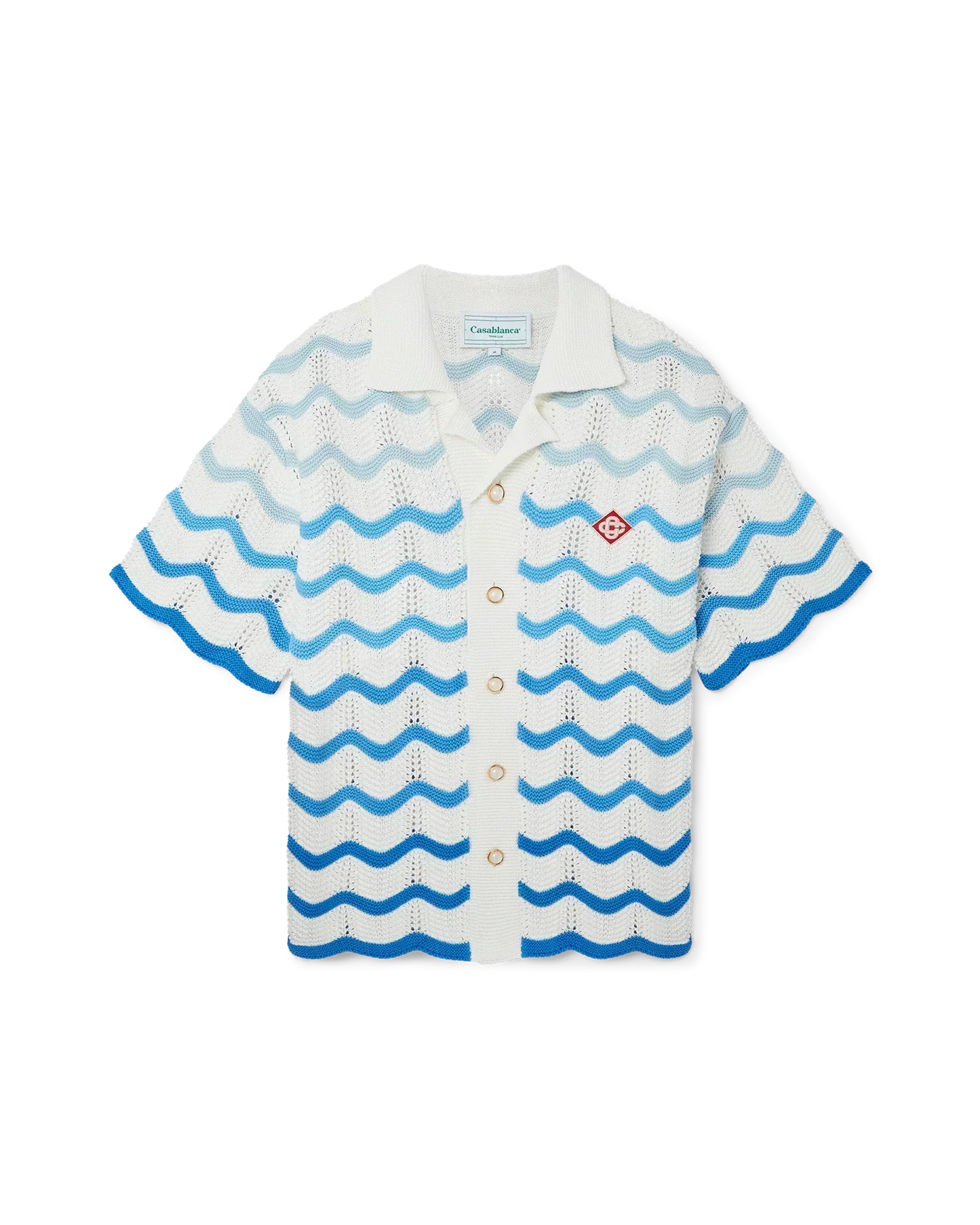 Wavy Gradient Crochet Shirt - casablanca (2)
