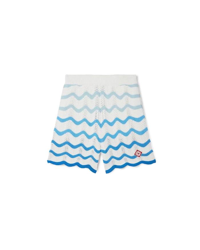 Wavy Gradient Crochet Shorts - casablanca